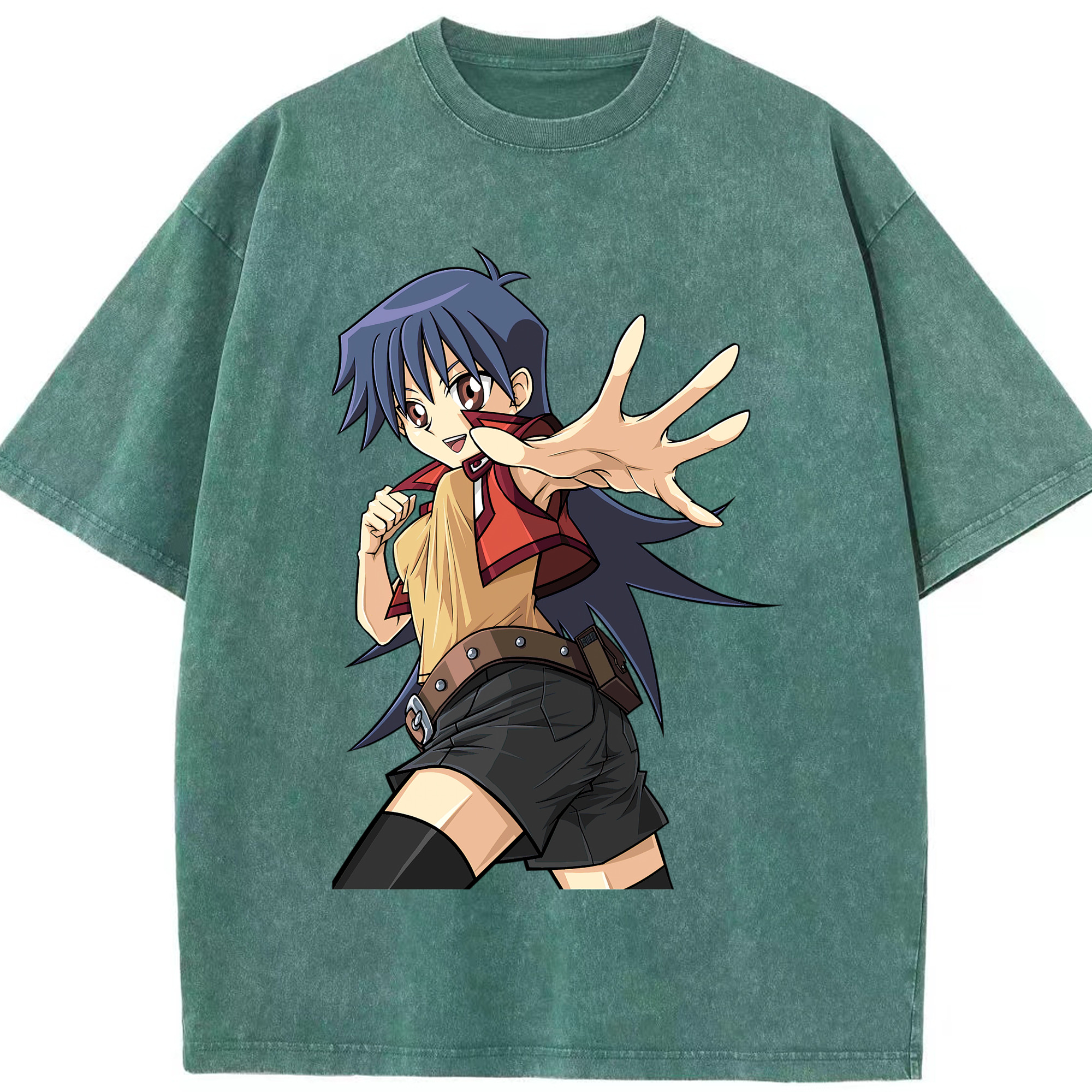（画像用） 遊☆戯☆王 Yu-Gi-Oh! 綿100% ヴィンテージ風 半袖Tシャツ（フロントプリント）